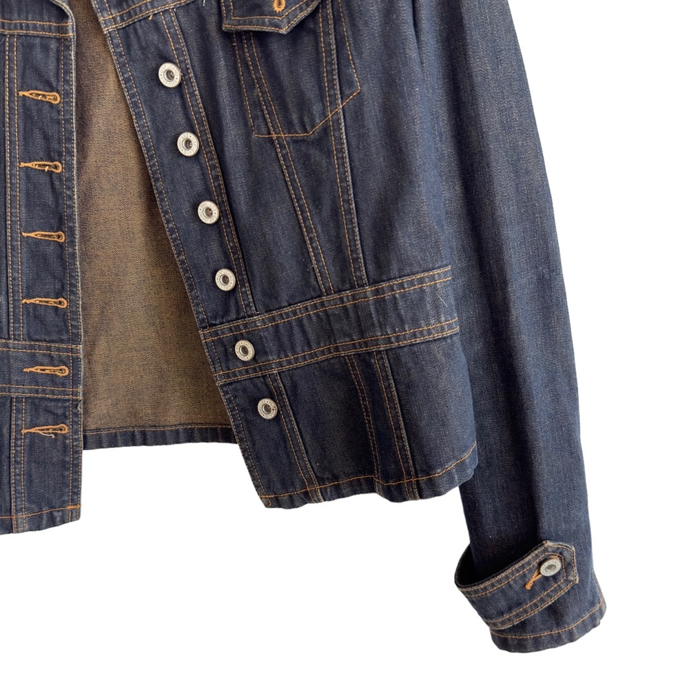 True Y2K Gap Denim Jeans Cadet Army Military Jacket - Picture 4 of 7